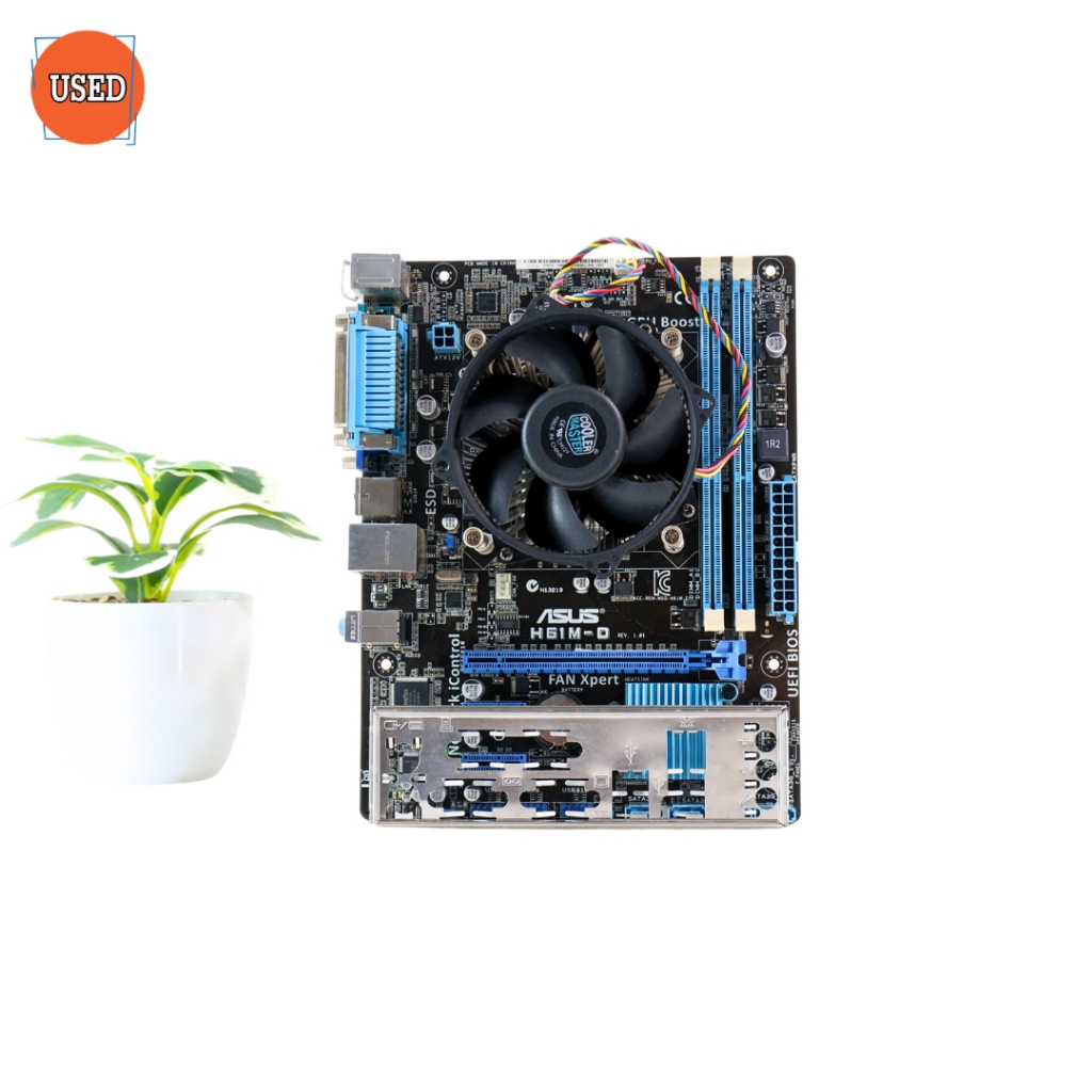 ชุดซีพียูพร้อมเมนบอร์ด CPU: INTEL CORE I3-3240 + MB: ASUS H61M-D P17385