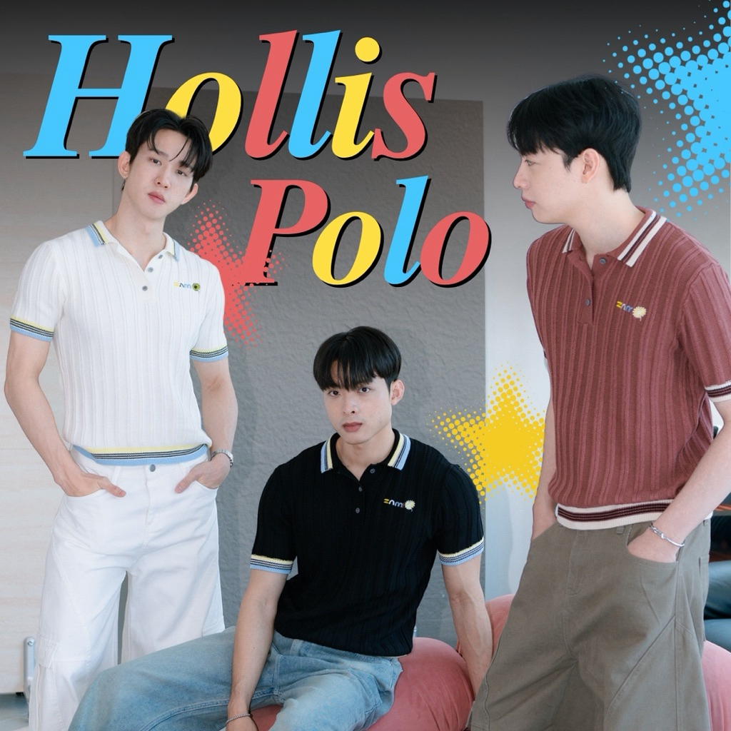 ZAMIO HOLLIS POLO เสื้อโปโลผ้าไหมพรมทรงพอดีตัว ผ้ายืดได้เยอะ