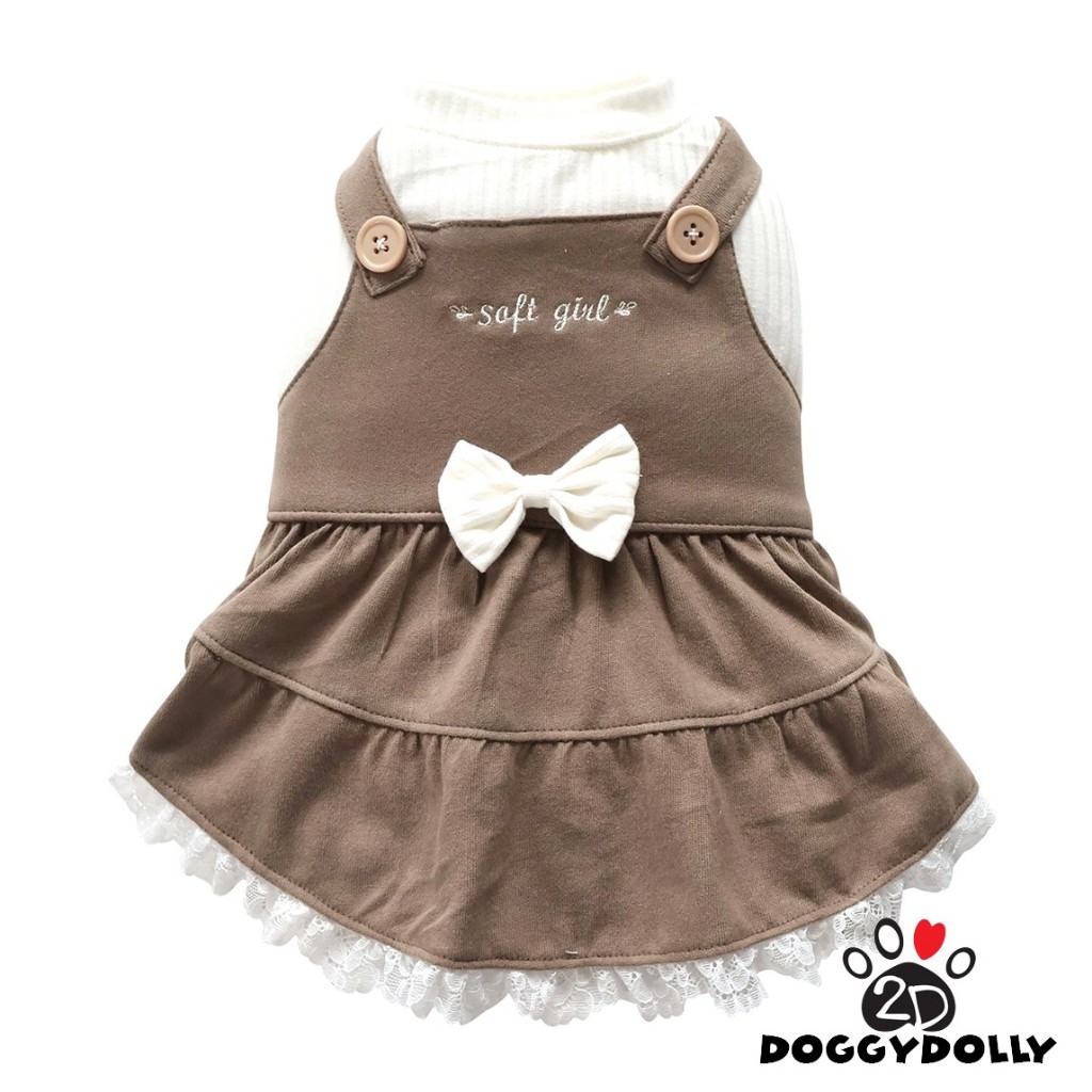 Fat dog - Pet cloths-Doggydolly  ชุดกระโปรง หมาอ้วน  เฟร้น ปั๊ก บีเกิ้ล บลูด็อก เสื้อผ้าสุนัข ขนาดไซส์ 11-17 โล FP-D971