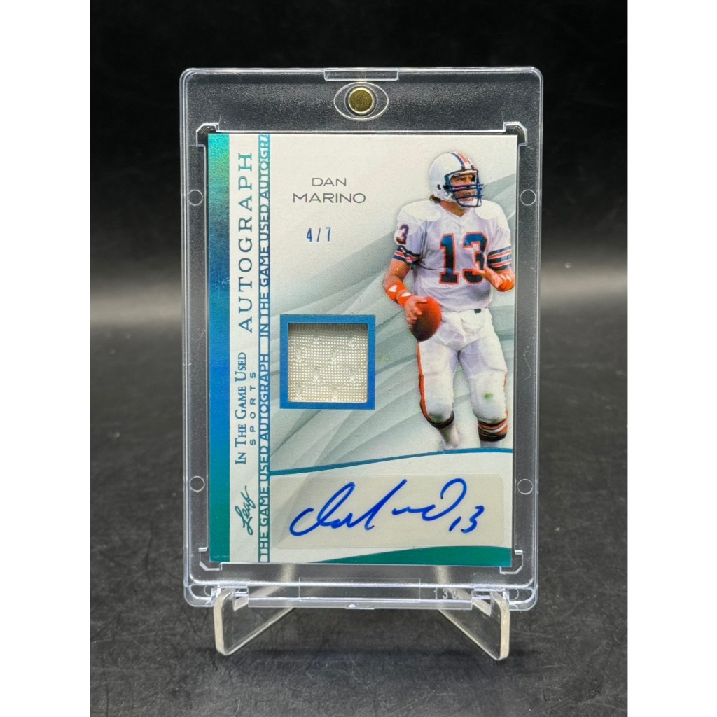 2025 Leaf In The Game Used DAN MARINO AUTO RELIC /7 Dolphins #IGA-DM2