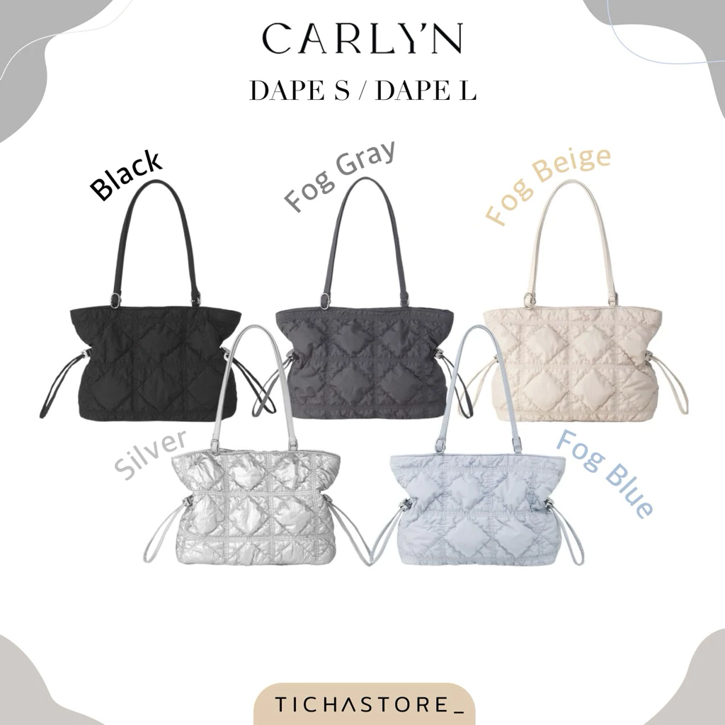 (พร้อมส่ง) Carlyn Bag รุ่น Dape S / L สี Black/Fog Beige/Fog Blue/Fog Gray