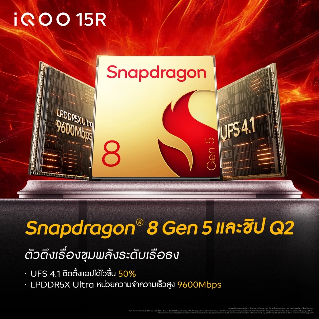 [New Arrival] iQOO 15R (12+256G, 12+512G) ไอคูล OriginOS 6 | Snapdragon® 8 Gen 5 + Q2 | 7600mAh thumbnail 4