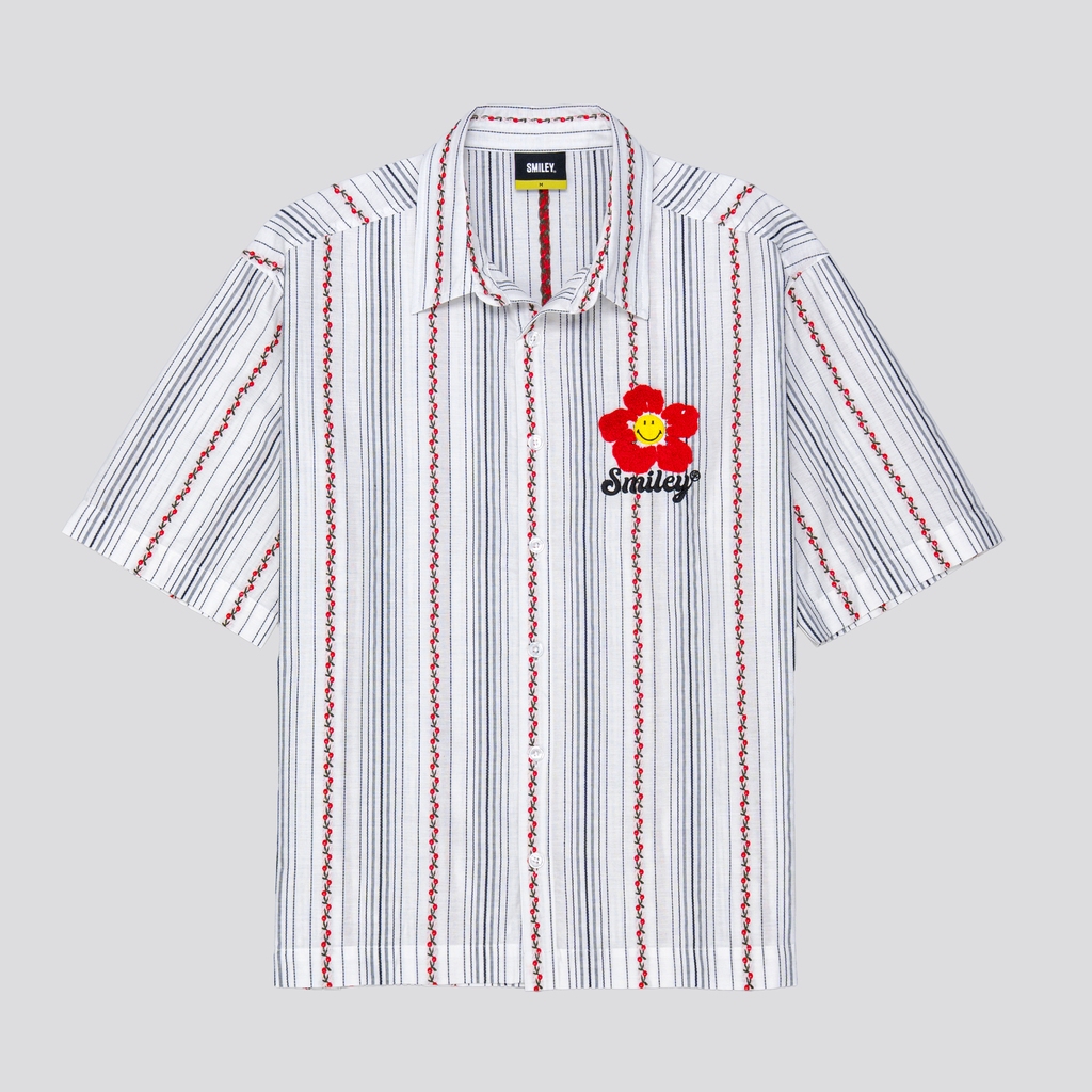 SMILEY® SHORT SLEEVE STRIPPED SHIRT WANDERLUST