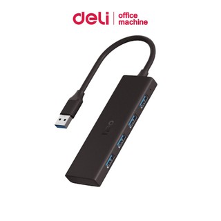 Deli อะแดปเตอร์ อะแดปเตอร์ฮับ 4พอร์ต 100W/USB 3.0/USB 2.0/HDMI ความเร็วสูง 5Gbps PD Docking USB
