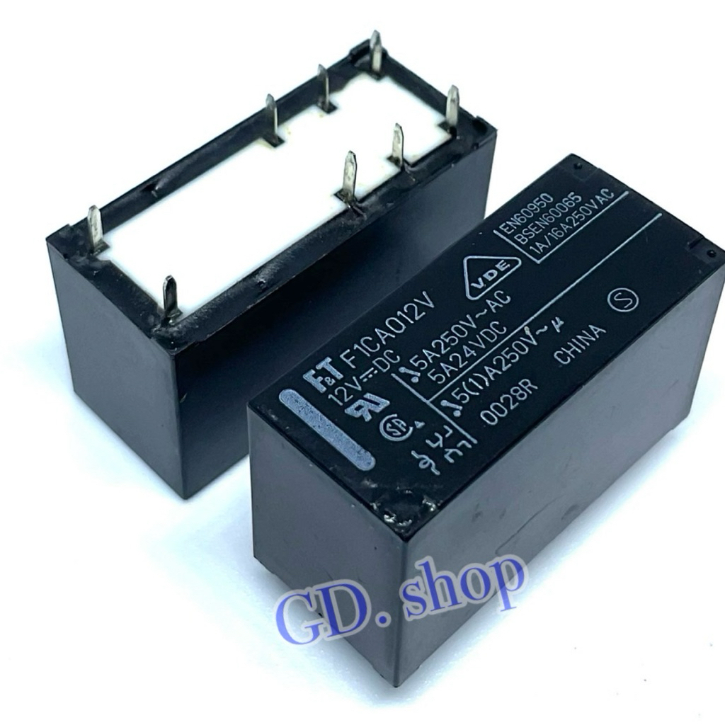 รีเลย์ F1CA012V  12VDC 8ขา 2คอนแทค 5แอมป์ สินค้าพร้อมส่ง ออกบิลได้