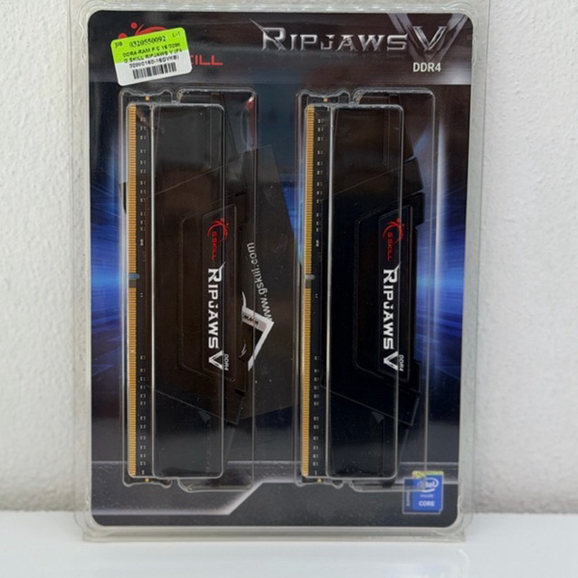 16GB (8GBx2) DDR4 3200MHz RAM (หน่วยความจำ) G.SKILL RIPJAWS V (BLACK) (F4-3200C16D-16GVKB) ใหม่ LT j