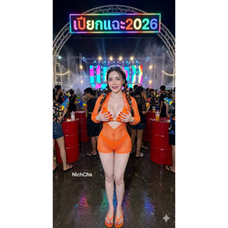 ชุดเซท 3 ชิ้น เฉพาะ S M จั๊มตาข่าย แขนยาวขาสั้น มีฮู้ด บรา ม…