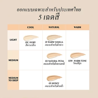 รองพื้นกันแดด VIVIMELT SPF50+ PA+++ ปกปิดรอยสิว ติดทนนาน 16ชั่วโมง สูตรอ่อนโยน เหมาะผิวแพ้ง่าย มี 5 เฉดสี 30 กรัม