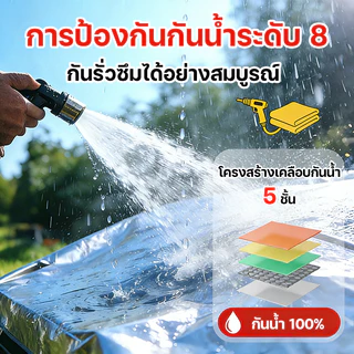 💧 หนาขึ้น 500% ผ้าใบกันแดดฝน ผ้าเต้นกันฝนกันแดดกันน้ำ200%ทั้งสองด้านเพิ่มให้หนาที่สุดประกันคุณภาพ กันลมผ้าใบกันแดด