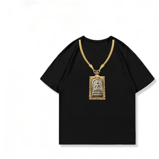 เสื้อแฟชั่น เสื้อยืด oversize แนวสตรีท ไม่ต้องรีดผ้า สวมใส่สบาย ผ้านิ่ม ลาย "Amulet" 3.18