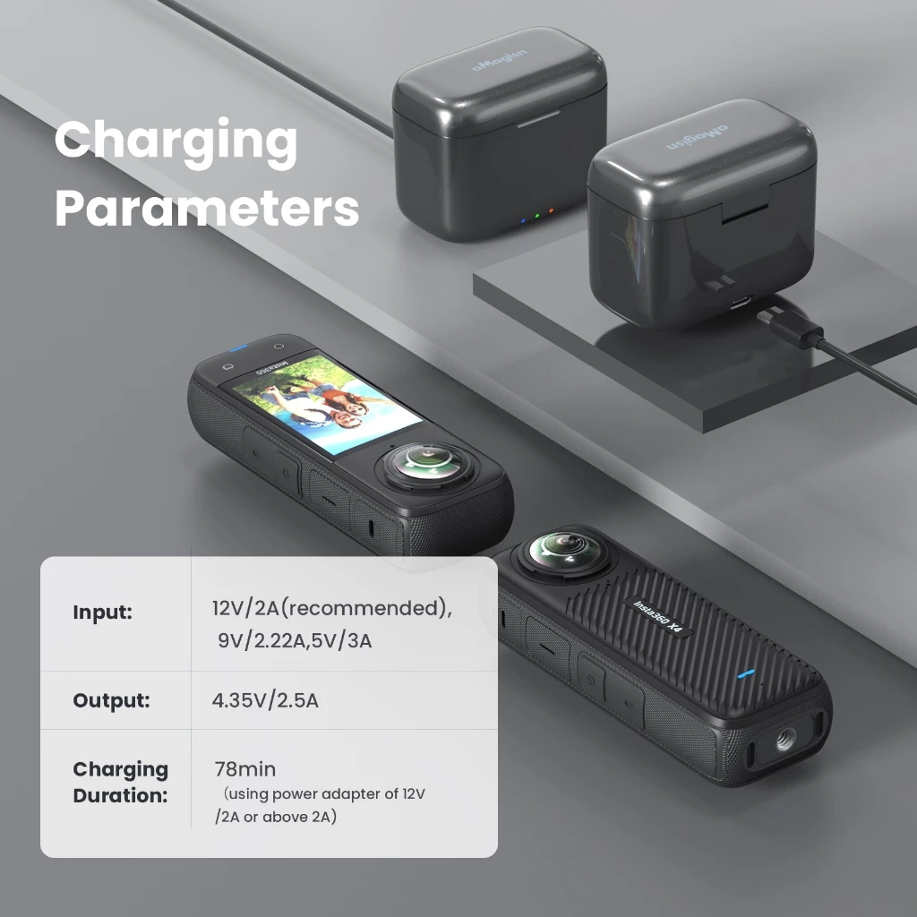 aMagisn Charging Hub แท่นชาร์แบตเตอรี่ สำหรับ Insta360 X4 / X4 Air thumbnail 7