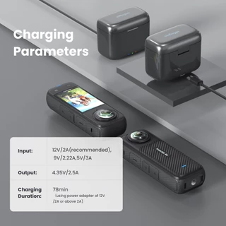 aMagisn Charging Hub แท่นชาร์แบตเตอรี่ สำหรับ Insta360 X4 / X4 Air รับประกัน 1 ปี - DIMI