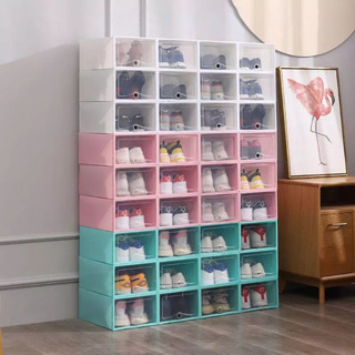 พร้อมส่ง กล่องใส่รองเท้า กล่องเก็บรองเท้า ชั้นรองเท้า ออกแบบ…
