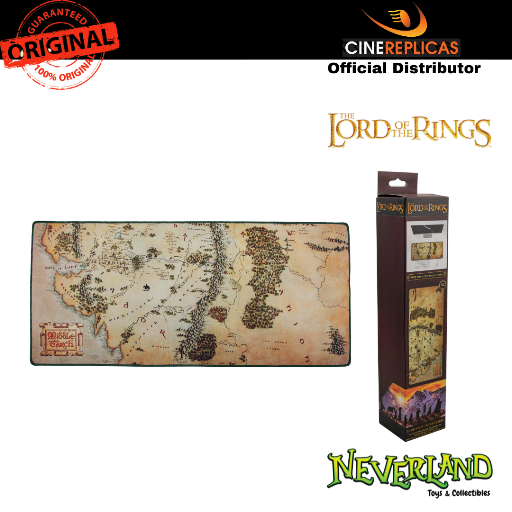 (Cinereplicas) Lord of the Rings Middle Earth Map Desk Mat 80cm