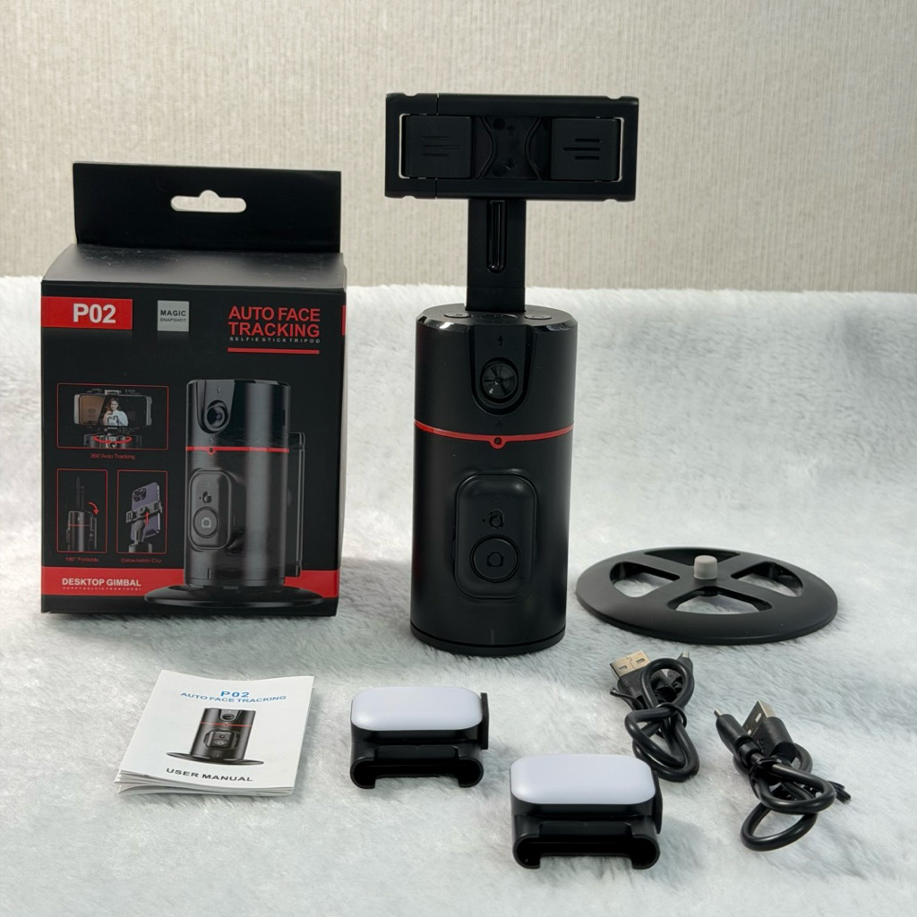 0TELESIN ขาตั้งอัจฉริยะ ติดตามใบหน้าอัตโนมัติ 360° Gimbal Selfie  P01 360° Rotation Auto Face TRACKI