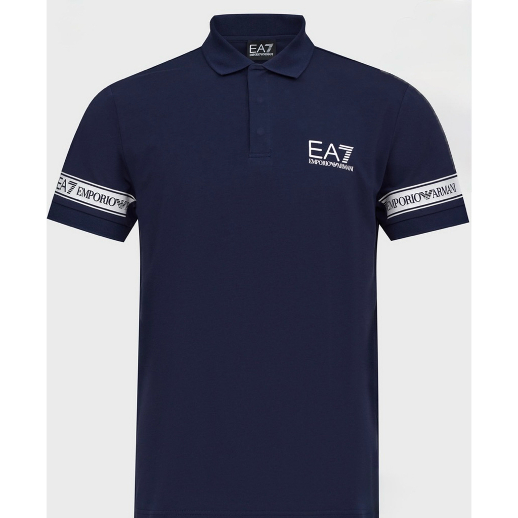 เสื้อยืดคอปกมือ1 Emporio Armani EA7 🇮🇹 สีกรม ผ้ายืดกีฬา อก 44 Size : L  ( ดูรายละเอียดเพิ่มเติมได้คร