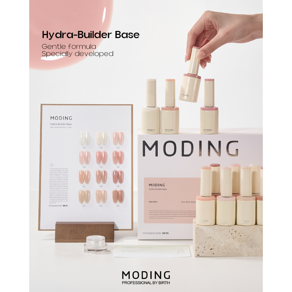 Hydra builder base gel Moding set 12 colors *ฟรีผงขัด* สูตร TPO free Hema free TMPTA free