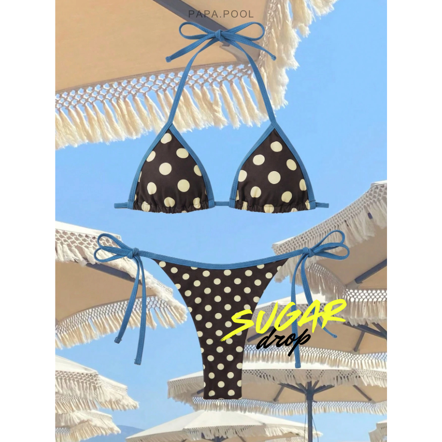 Sugar Drop Bikini บิกินี่ลายจุด ชุดว่ายน้ำผู้หญิงลายจุด มีฟองน้ำ