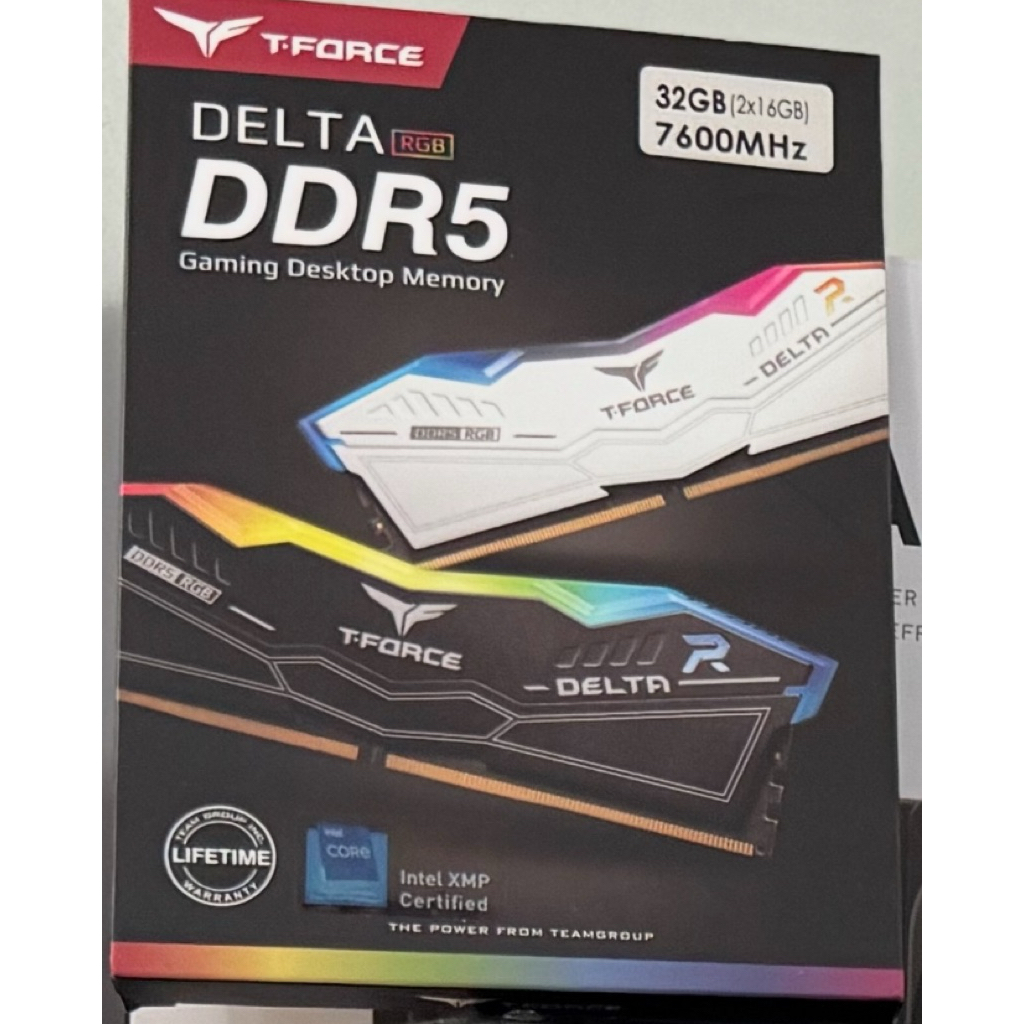 TEAMGROUP T-Force Delta RGB RAM DDR5 32GB (16GBx2) 7600 White มือสอง ครบกล่อง
