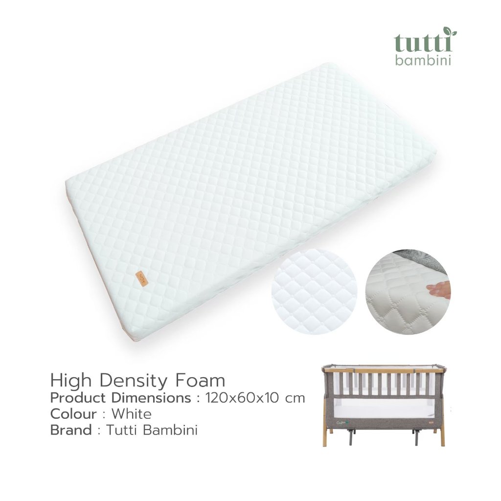 Tutti Bambini - High Density Foam Cot Mattress ฟูกใหญ่สำหรับเตียง Cozee XL ฟังก์ชั่น Cot bed/Junior/Sofa