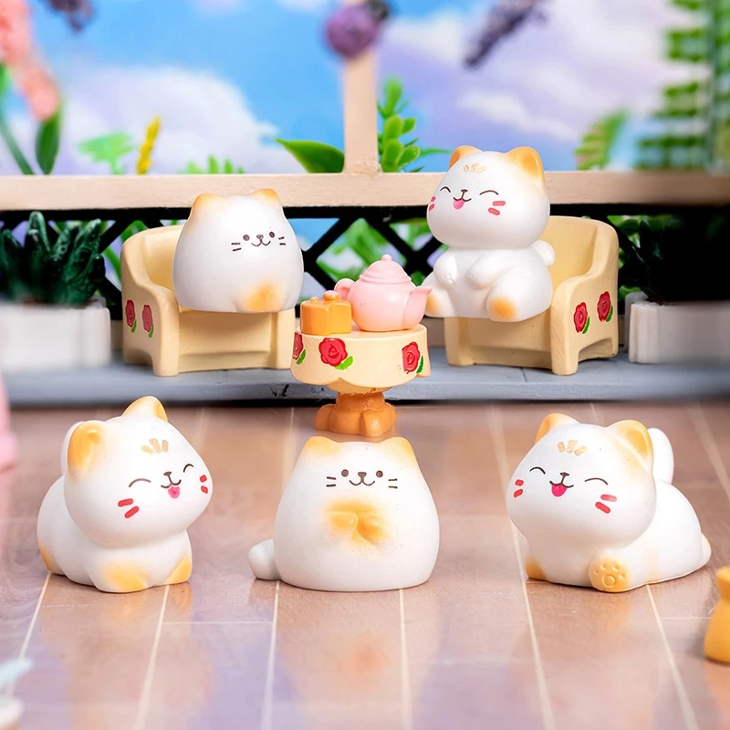 โมเดลแมวน้อยตกปลา ตกแต่งตู้ปลาและในรถ thumbnail 9