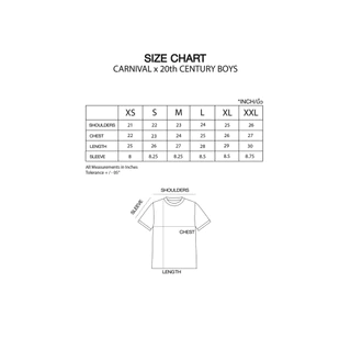 CARNIVAL CNVX20C26T12BK 20th CENTURY BOYS THE TRINITY T-SHIRT OVS BLACK