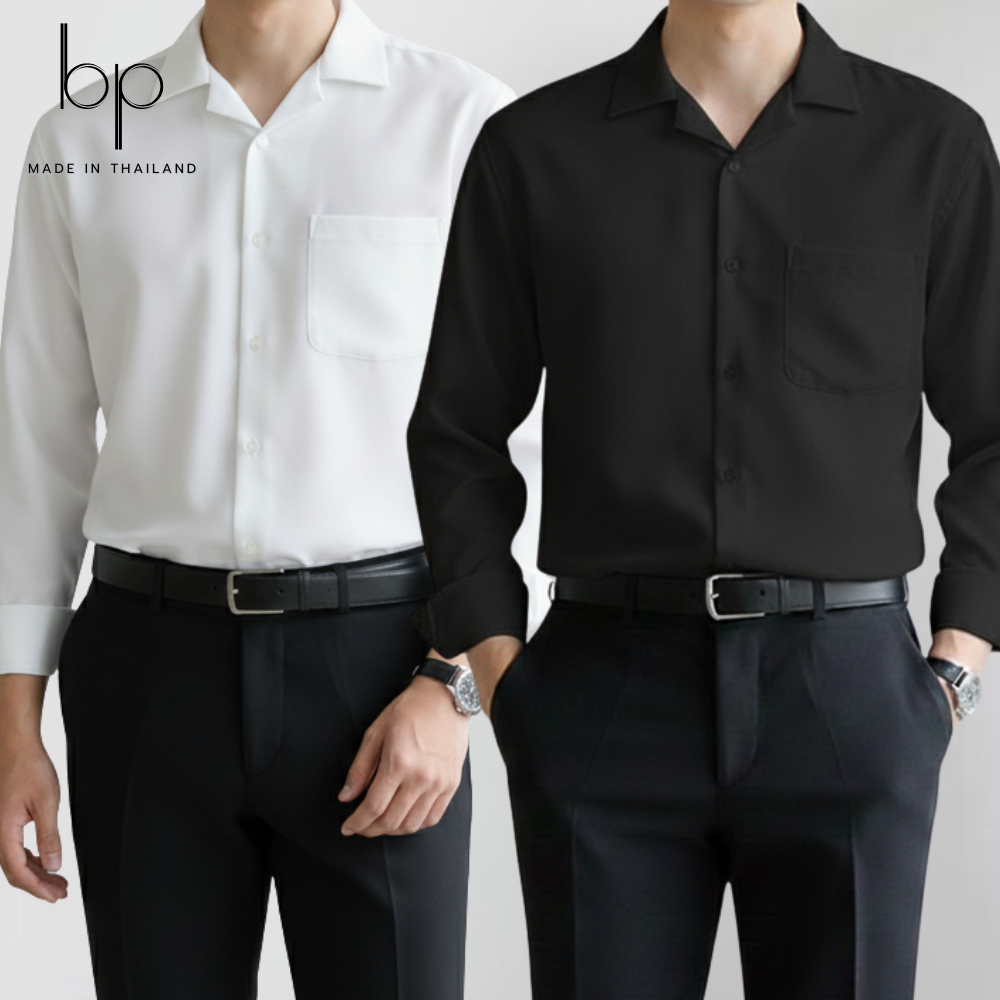 เสื้อเชิ๊ตแขนยาวมีกระเป๋า ผู้หญิงใส่ได้-ผู้ชายใส่ก็เท่ ใส่เรียน ใส่ทำงานได้ ไซส์M-4XL