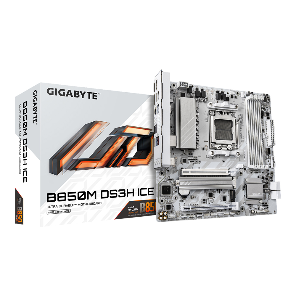 MAINBOARD (เมนบอร์ด) GIGABYTE B850M DS3H ICE (REV. 1.2) - AMD SOCKET AM5 DDR5 MICRO-ATX