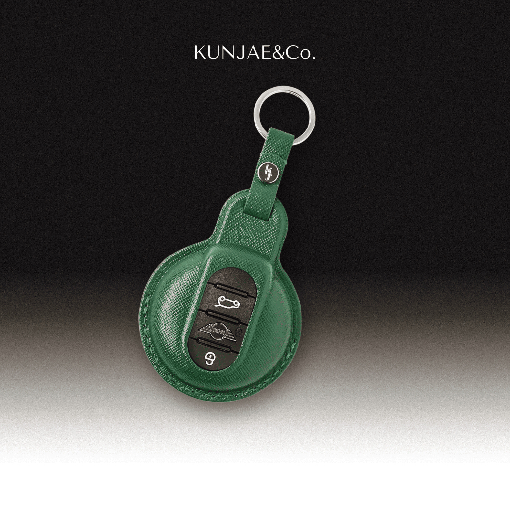 KUNJAE&Co. เคสกุญแจรถยนต์ MINI หนังซาฟเฟียโน Italian Saffiano Leather: Prada made (Handmade จัดส่งใน