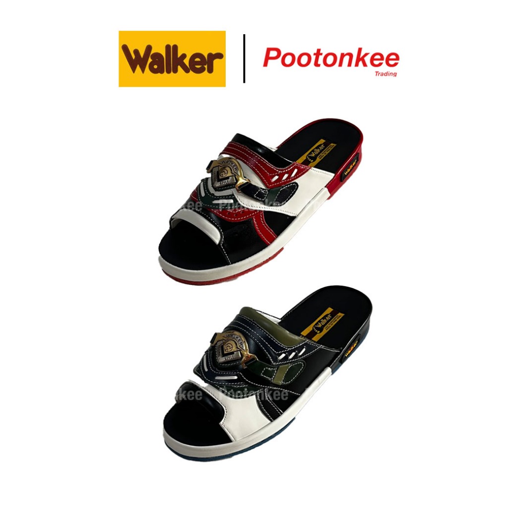 WALKER รุ่น N5240 รองเท้าแตะผู้ชาย วอคเกอร์ ทรงเทวิน ของแท้ สีแดง Size 39-45
