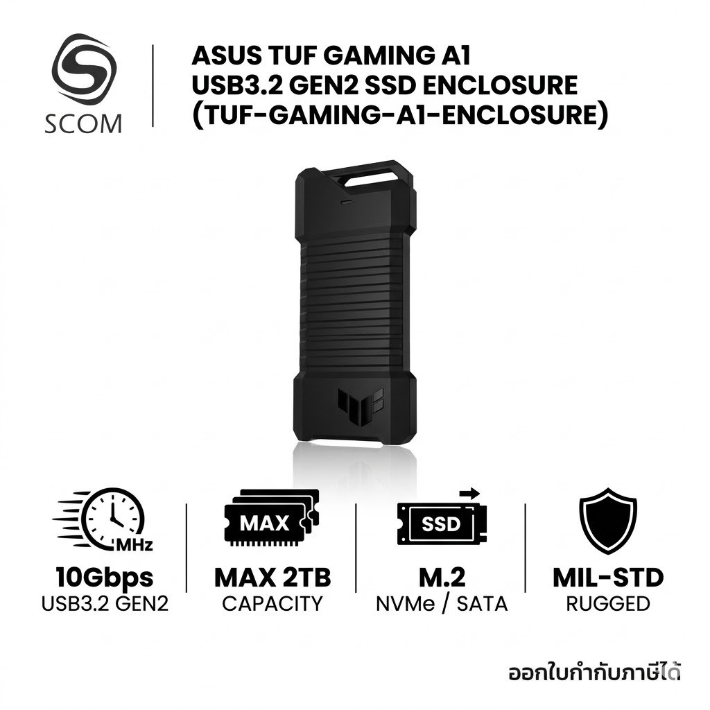 (EXTERNAL SSD CASE) TUF GAMING A1 USB3.2 GEN2 SSD ENCLOSURE