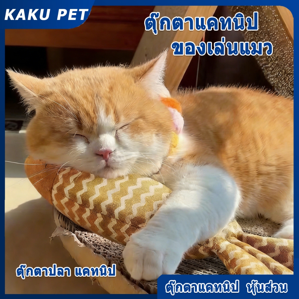 ตุ๊กตาแคทนิป ของเล่นแมว แคทนิป ปลาแคทนิป แคทนิป ดิ้นไม่ได้ ตุ๊กตาสอดไส้แคทนิป ของเล่นสัตว์เลี้ยง แก๊งสัตว์เลี้ยงผอง