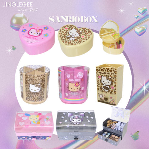 กล่องใส่ปากกาแบบหมุนได้ กล่องใส่เครื่องเขียนSanrio kitty กล่องเก็บเครื่องประดับUsahana กล่องเครื่องสำอาง Sanrioแท้