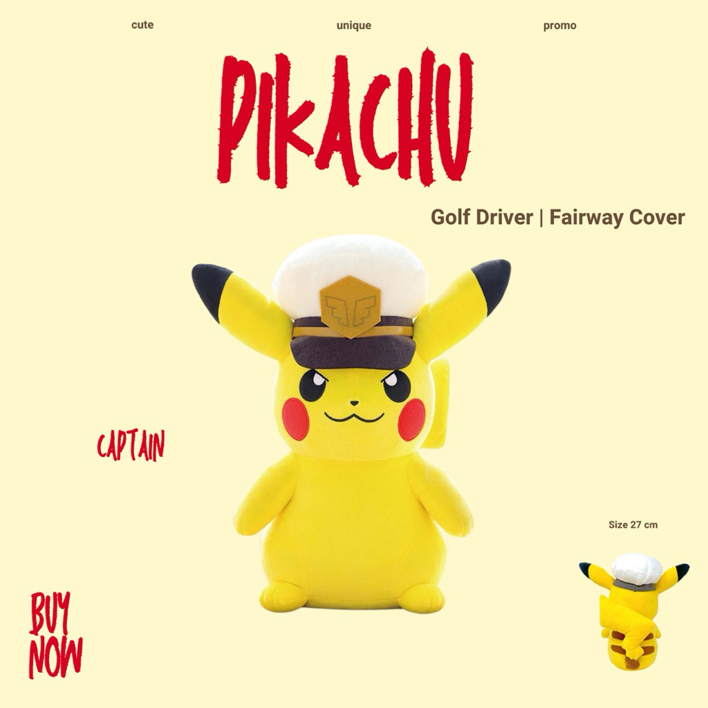 ( พร้อมส่ง ) Pokemon โปเกม่อน ตุ๊กตาสวมไม้กอล์ฟ Golf Driver Fairway Utility Cover ( Pikachu, Kabigon, Gengar )