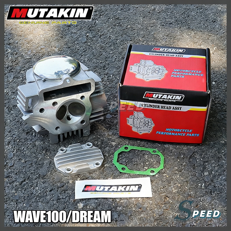 MUTAKIN ฝาสูบ ฝาวาล์ว Wave100 DREAM ทุกตัว ราวลิ้นวาล์วครบในชุด Wave100s รุ่นเก่า cylinder head 24/2