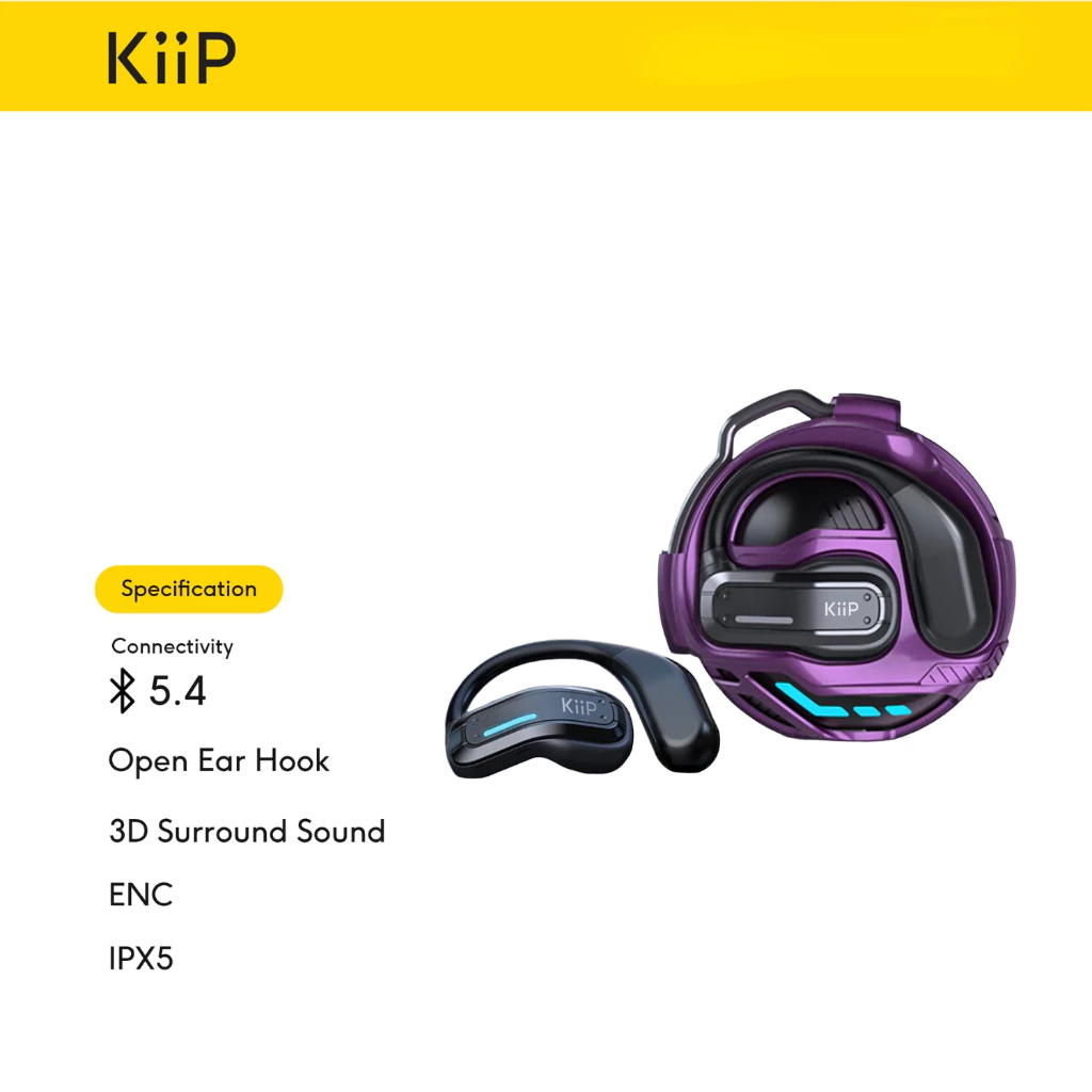 KiiP X8 หูฟังบลูทูธ 5.4 ไร้สาย เกมมิ่ง HiFi thumbnail 10