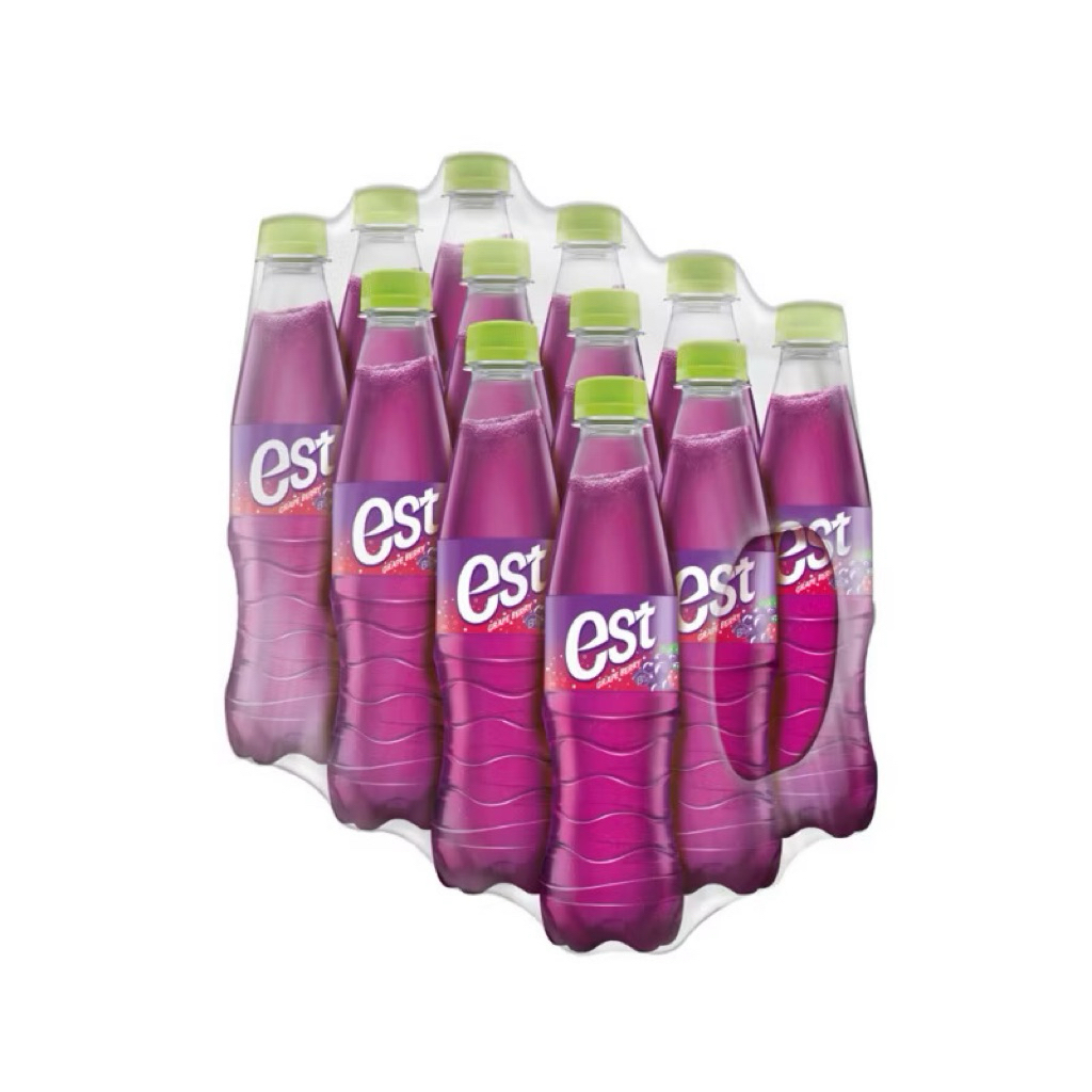 เอส น้ำอัดลม น้ำองุ่น กลิ่นเกรปเบอร์รี พลัสวิตามินบี ขนาด 360 มล. x 12 ขวด