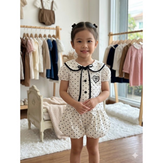 ชุดลายจุด polkadot เสื้อผ้าเด็ก แฟชั่นเด็ก