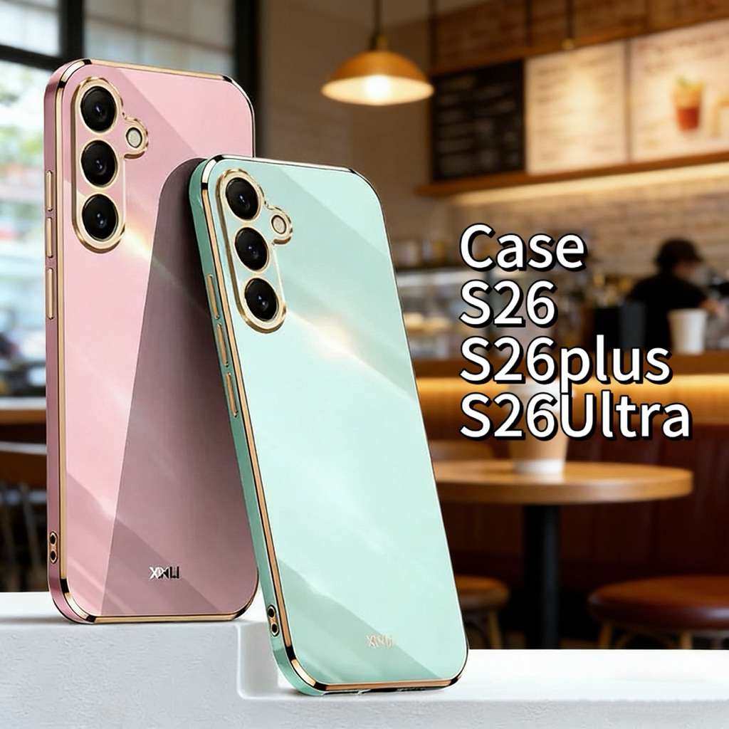 เคสขอบตรง นิ่ม กันกล้อง สำหรับรุ่น Samsung S26 S26plus S26Ultra