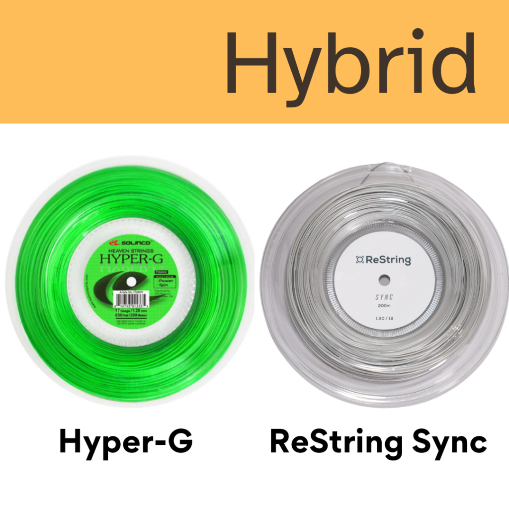 เอ็นเทนนิสไฮบริด Solinco Hyper-G / Restring Sync Hybrid (ตัดแบ่ง)