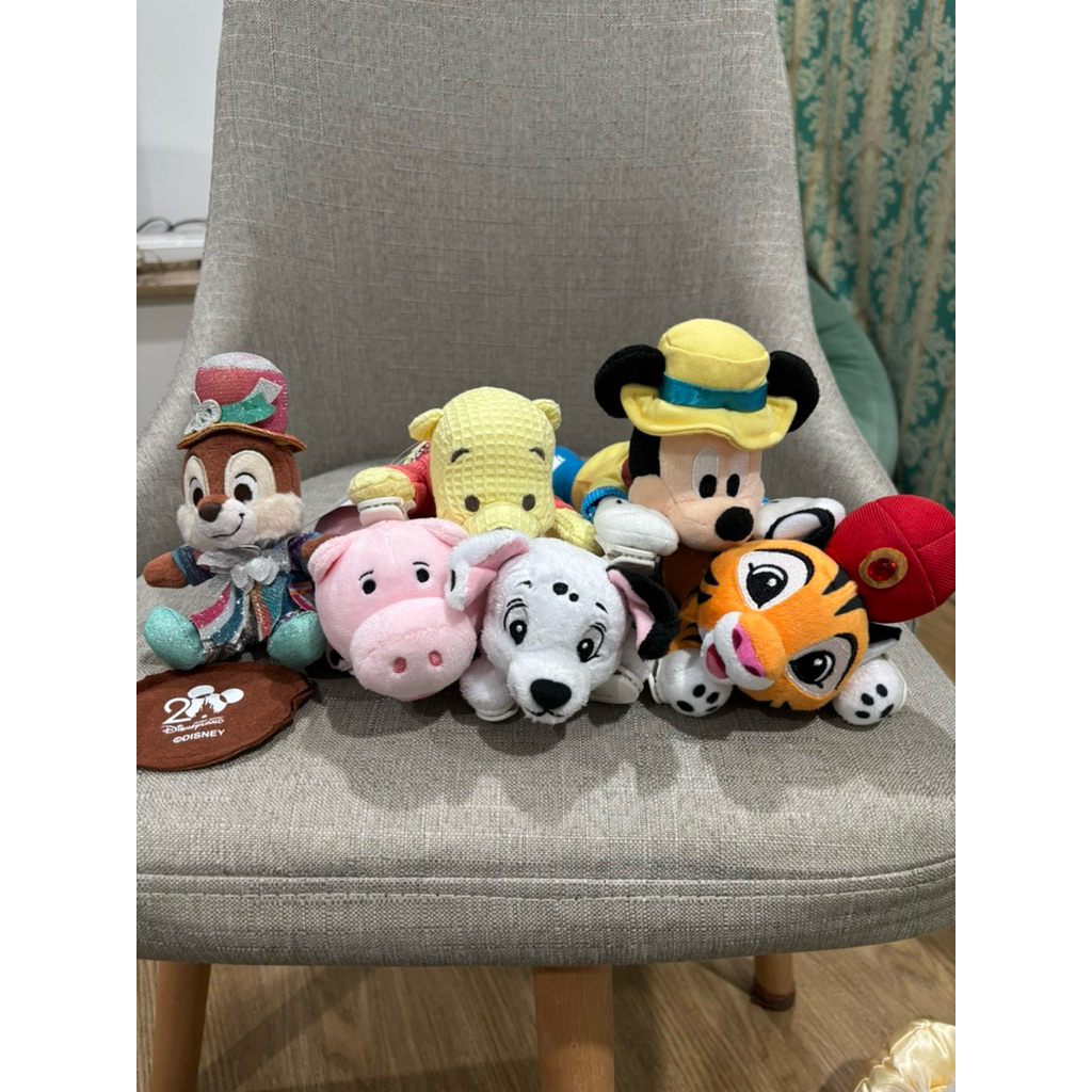 Disney ตุ๊กตาติดไหล่ เสือ Sindbad's Hamm Pooh Mickey Chip 101 Dalmatian