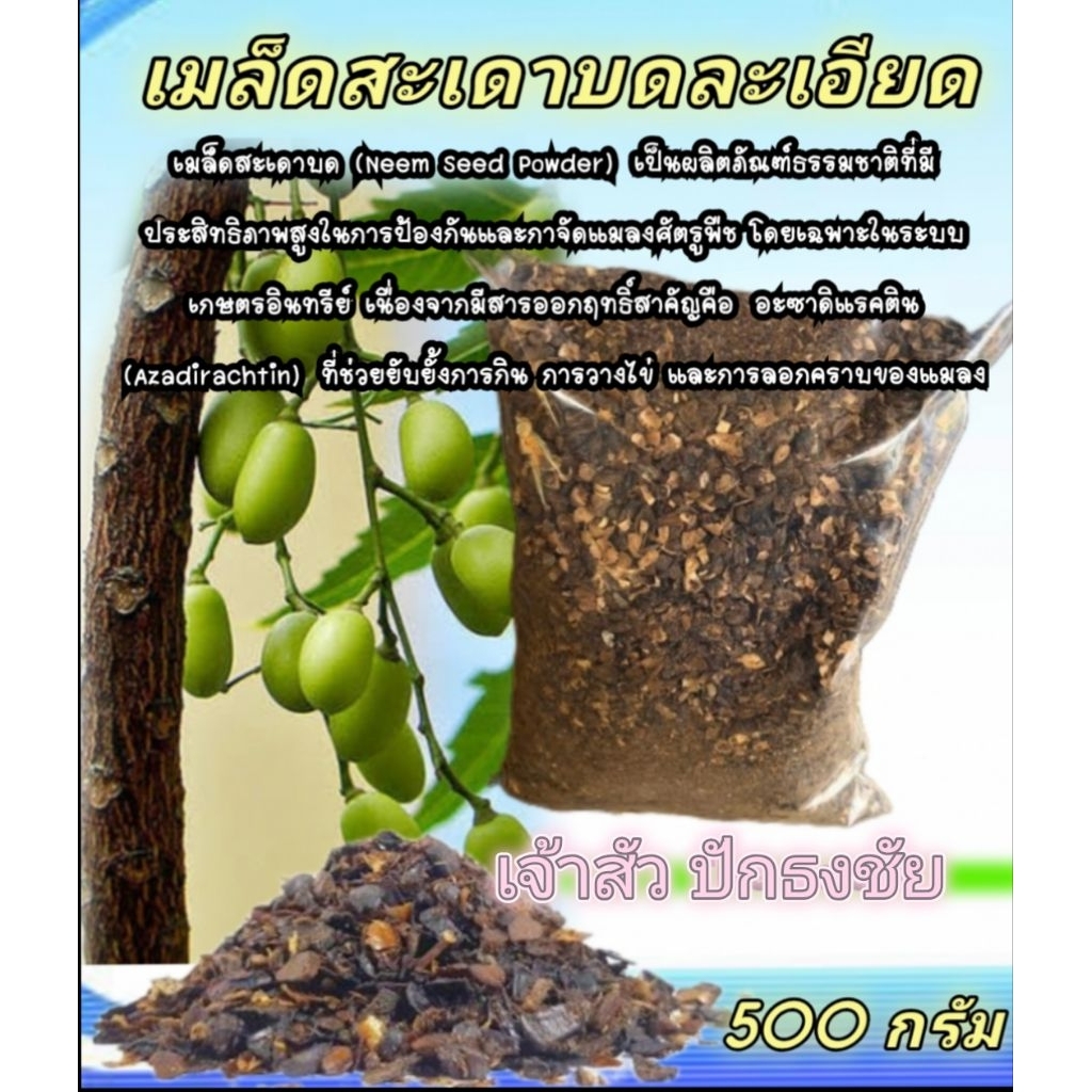 เมล็ดสะเดาบดละเอียด(500กรัม)