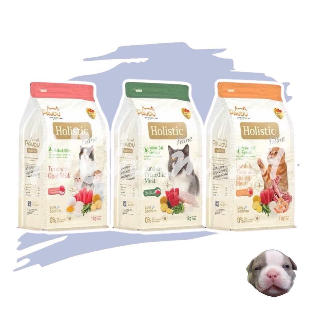 Pawdy Holistic cat ขนาด 6 kg. อาหารแมว กินง่าย อร่อย อาหารแมวเกรดพรีเมี่ยมHolistic โซเดียมต่ำ