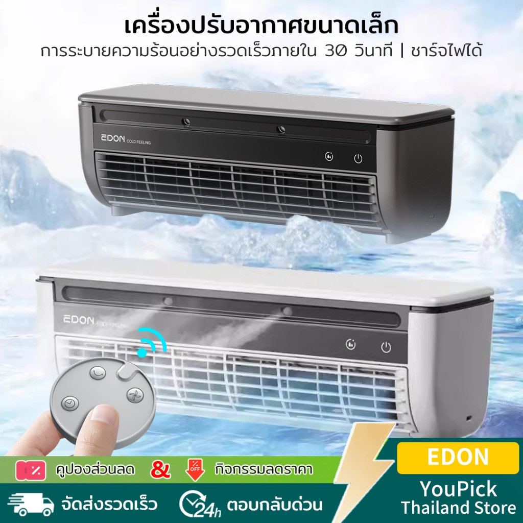 EDON E868 พัดลมติดผนัง 20W ระบายความร้อนเร็ว ติดตั้งง่าย วางตั้งโต๊ะได้