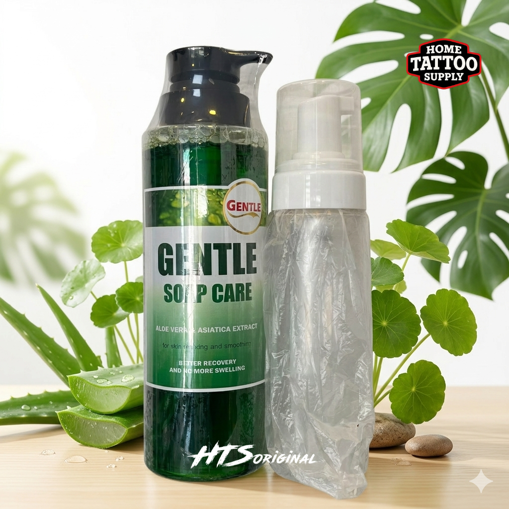 Gentle Soap Care สบู่โฟมเช็ดหมึกสัก อ่อนโยนต่อผิว ลดอาการแสบแดง เช็ดง่าย ลายชัด (50-500ml) ราคา ถูกที่สุด ดีลบีเคเค แกลเลอรีภาพที่ 6