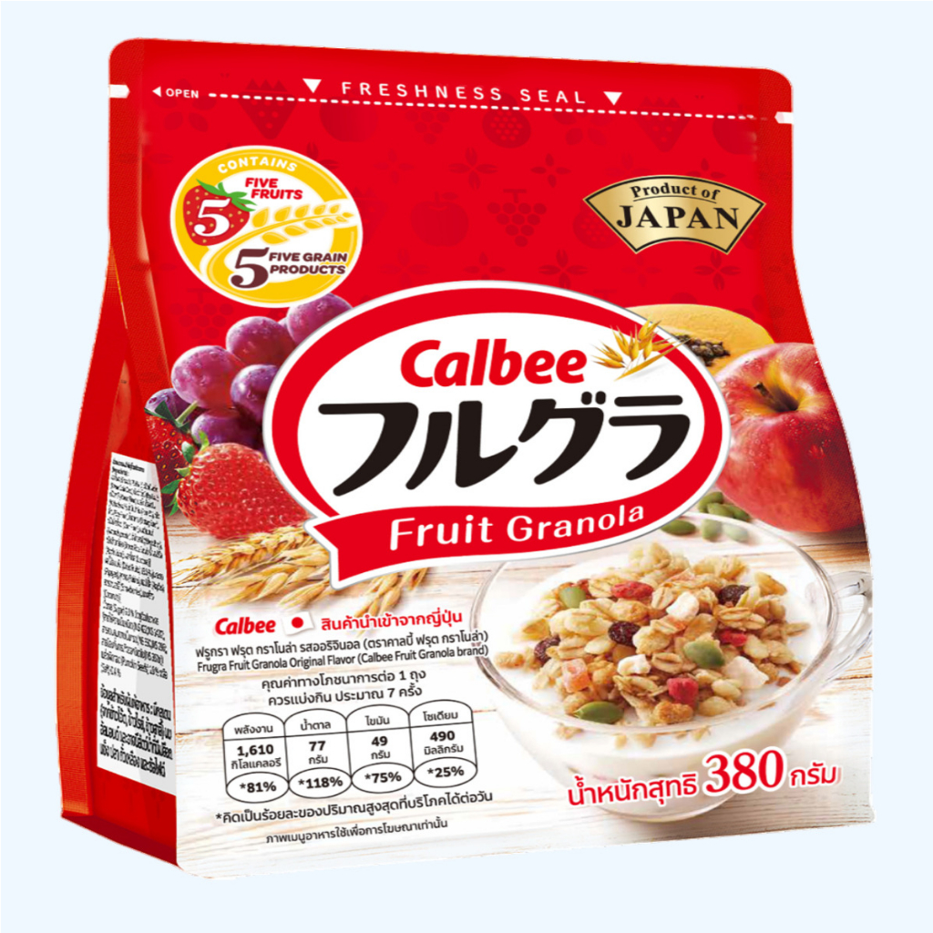 Frugra Fruit Granola Original Flavor 380g คาลบี้ ฟรุตกราโนล่า รสออริจินอล