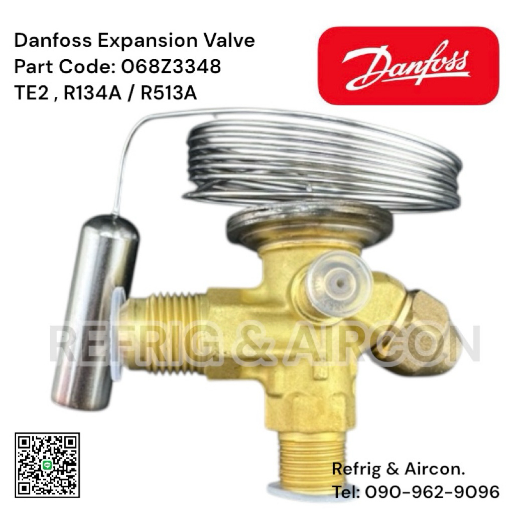 DANFOSS Model:068Z3348,EXPANSION VALVE TE2 ,น้ำยา R-134a /R513a
