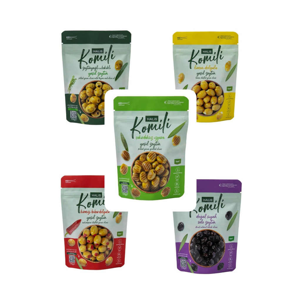 Green Olives 170g มะกอกเขียวตุรกี ไม่มีเมล็ด Grilled Green Olives