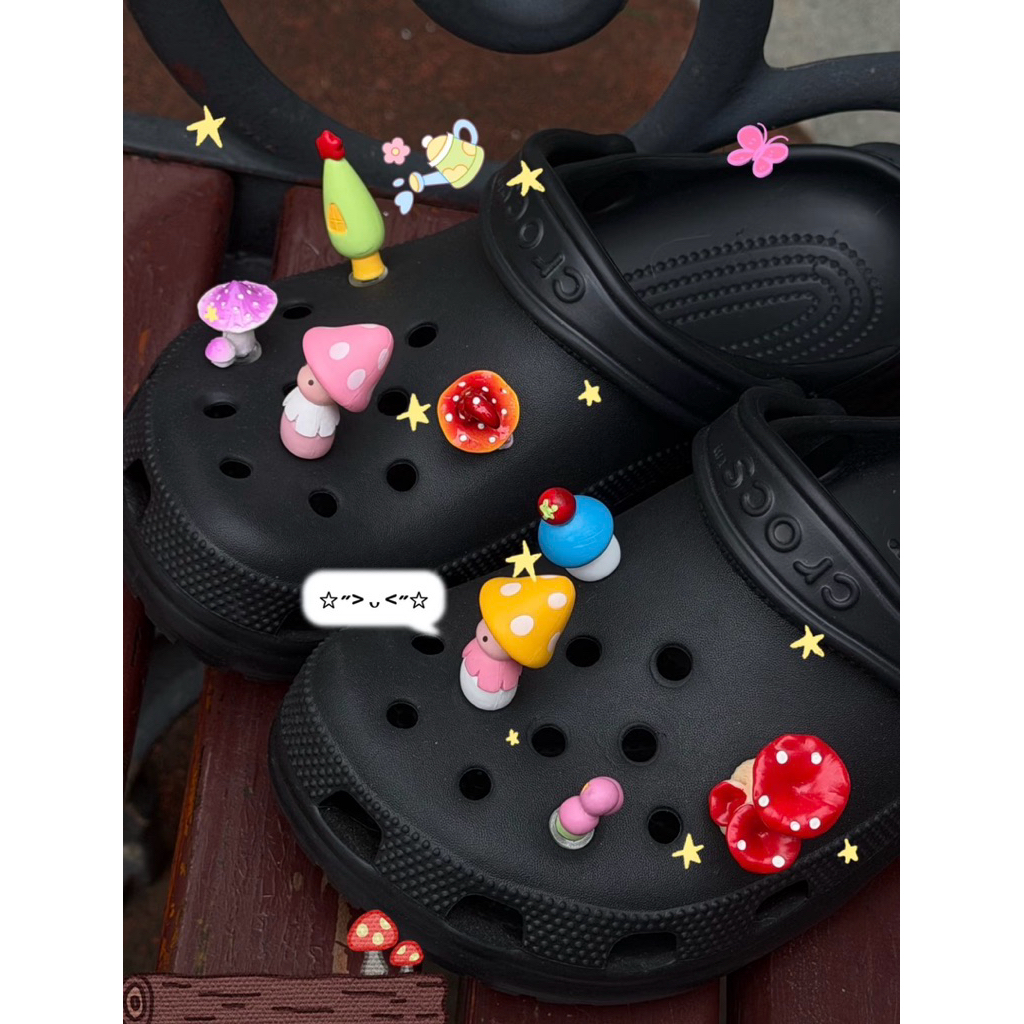 *สินค้าพรี*จิบบิทติดรองเท้า crocs 🍄🧚‍♀️