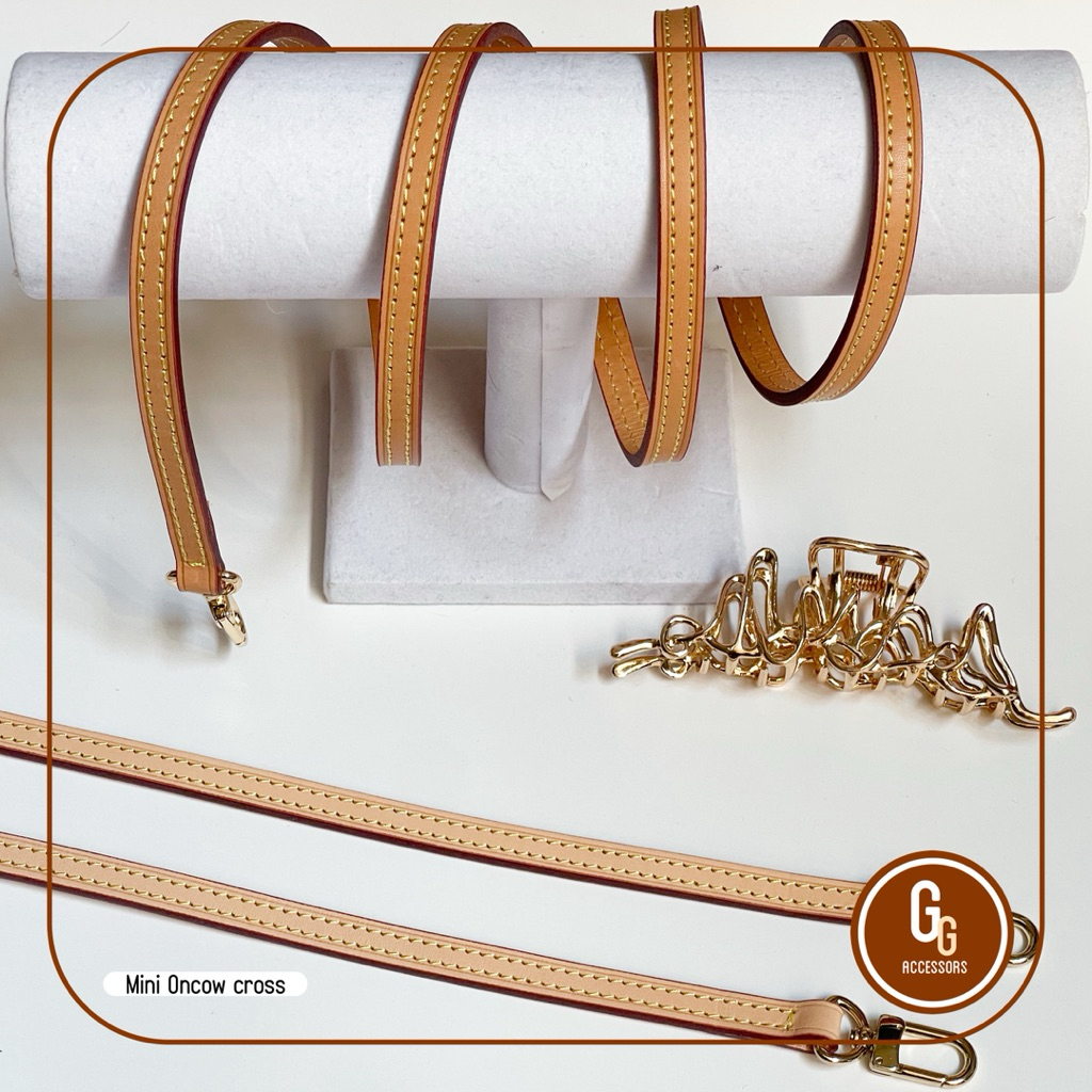 สายกระเป๋าคาวไฮ หนังวัวแท้ รุ่น Mini Oncow cross Diy LV สายปรับไม่ได้